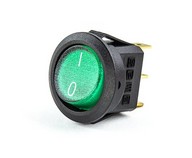 Billenő kapcsoló - 1NO kontakt, pozíció tartó, zöld, max. 250VAC 6A, IP52