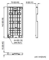 DIN Sin adapter -  MS / MH  "A" és "B" méretu Frekiváltóhoz  (Frame A, B)