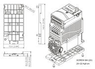 DIN sin adapter - VFD-E frekiváltóhoz, VFD002E21A, VFD004E21A, VFD004E43A