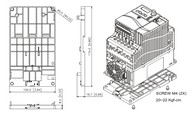 DIN sin adapter - VFD-E frekiváltóhoz, VFD015E21A ~022E21A, VFD015E43A ~037E43A,