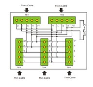 Hálózati modul - DeviceNet / CANopen elosztó doboz 2 -> 3 -ra