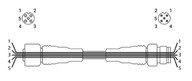 Hosszító kábel - M12 Csatlakozóval 5tus , 5 vezetékes, PVC, 7 méter