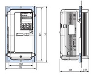 Hűtőborda szekr. kívüli kihelyező készlet  R1000 400V & 200V 17-28 kW