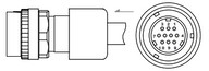 Jeladó csatlakozó - ASD-B3 / ASD-A3, motor oldali 1kw ~ 3kw-ig (motor 1310~1830)