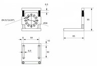 Jeladó felfogatás - Rugós, lecsavarozható 58mm-es jeladókhoz