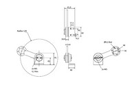 Jeladó felfogató - 58mm, Nyomatékkar kerék nélkül, 300 v. 500mm-es kerékhez