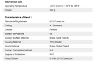 Jeladó kábel - 10 méteres, M12-5 tűs anya, A standard,  IP67