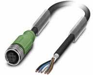 Jeladó kábel - 2 méteres, M12-5 tűs, A kódos,  IP67