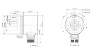 Jeladó - SSI Abszolút RS422,12bit, tömör teng. d=10mm,M23 Csatl, 4,5-30VDC, IP65