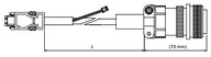 Jeladókábel - 3 m absz. jeladó 1~3kW-ig ECM-B3 / ECM-A3 (1010~1830)  felxibilis