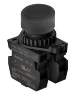 Nyomógomb - Fekete, 2x NO kontakt, Max 250VAC 6A, IP65