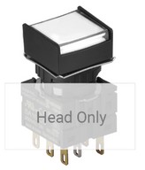 Nyomógomb - visszatéro, fehér LED, IP65 (IEC standard)