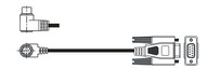 PLC kábel - 8 tűs mini (kör alakú) - DIN anya, 1m - PLC-PC