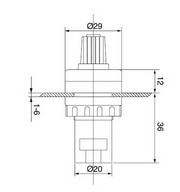 Potenciométer 10 kOhm (max. 250V, 0,5W) IP65