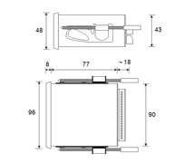 Számláló - 8 digit kijelző, Inkrementál bem. TTL/HTL, 96x48mm, IP20, 10-35V DC