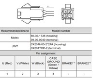 Tápcsatlakozó - 200V-os szervohajtásokhoz, driver oldali 750W-ig  (0807-ig)