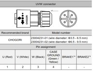 Tápcsatlakozó IP67 - Szervomotor oldali ECM-B3 és ECM-A3  750W-ig (0101~0807)